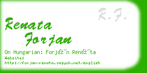renata forjan business card